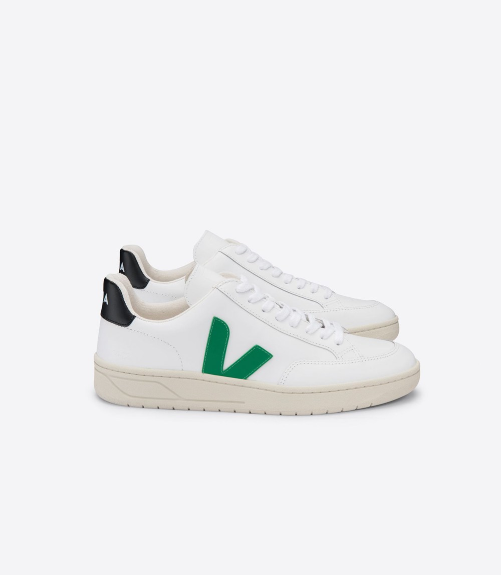 Veja Sneakers Mens - V-12 Leather - White - 4528CBPHM